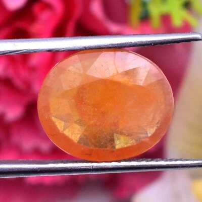 Anillo de corte ovalado amarillo zafiro natural certificado 9,50 tamaño piedra preciosa suelta Foto 1 de 4