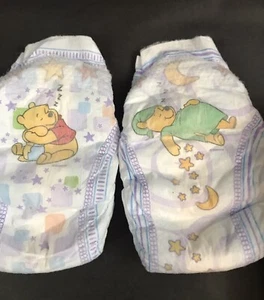 2x Vintage (2010) Sammlerstück Einwegwindeln Sleepie Winnie Puuh Gr. 4 - Bild 1 von 20