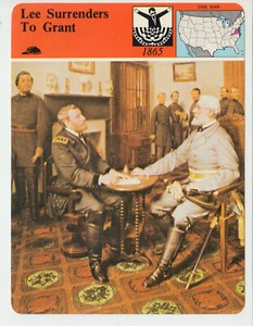 ROBERT E. LEE SURRENDERS TO ULYSSES GRANT Civil War 1979 STORY OF AMERICA CARD