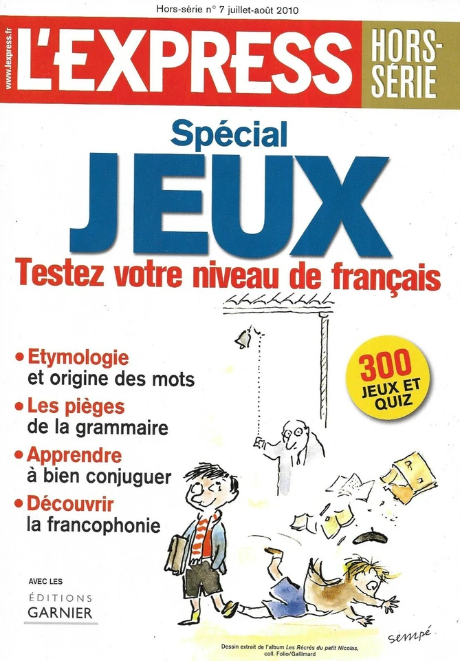 L'EXPRESS HORS-SERIE n°7 Spécial JEUX: Testez votre niveau de Français: 300 Quiz - Photo 1/1