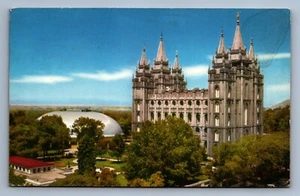 Postcard Vtg Utah Temple Square Salt Lake City Mormon Religious Building - Picture 1 of 2