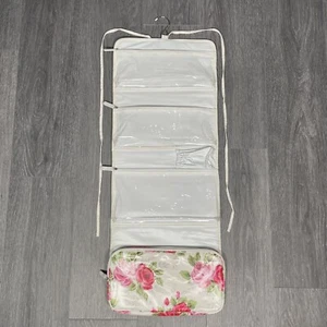 Cath Kidston Toiletry Bag Travel Fold Up Wash Kit Pouch Bathroom Floral Roses - Picture 1 of 13