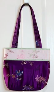 Silk Brocade Purse from Yans NY  11" Wide 10" Tall 10 " Deep.  Elegant Statement - Picture 1 of 2