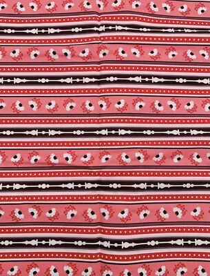 4 Yards Cotton Quilting Fabric Violet Peacock Lane Michael Miller Ticking Stripe - Image 1 of 2