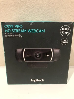 Logitech C922 Pro HD Stream Web Camera 1080p/30fps w/ Tripod (960-001087) - Image 1 of 4