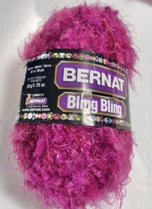 BERNAT BLING BLING Yarn - 1pk. CABARET CRIMSON. I COMBINE SHIPPING. see details - Picture 1 of 4
