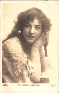 GLADYS ARCHBUTT : CHILD DANCER AND ADULT MUSICAL COMEDY STAR : RPPC   (1906) - Picture 1 of 3