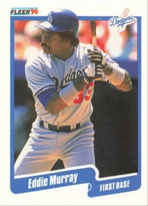 1990 Fleer Baseball Eddie Murray Los Angeles Dodgers #404 - Picture 1 of 2