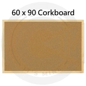 Cork Board 900 x 600 (90x60) Wooden Pine Frame Pin Message Pinboard Noticeboard  - Picture 1 of 1