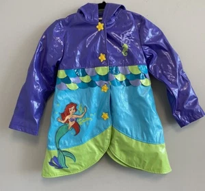 Disney Store Deluxe Ariel The Little Mermaid Hooded Rain Jacket - 5/6 - Picture 1 of 11
