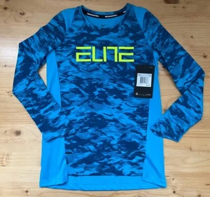 NWT $40 Nike Elite Girls sz XS Long Sleeve Basketball Top DRI-FIT 880091-433 - Picture 1 of 7