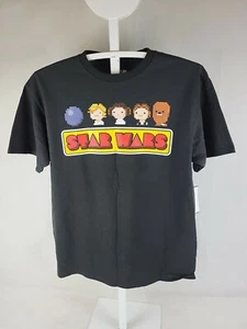 Star Wars T-Shirt Youth L 8-Bit Death Star Luke Leia Han Chewbacca Brand New - Picture 1 of 9