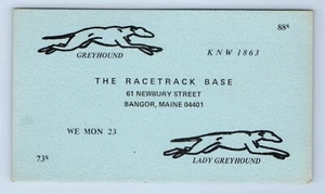 Lady Greyhound Dog Track Racetrack Base Bangor ME QSL Ham Radio Card VTG - Picture 1 of 2