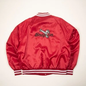 Vintage Snap On Satin Bomber Jacket Embroidered Snap-On Jacket 1965 - Picture 1 of 15