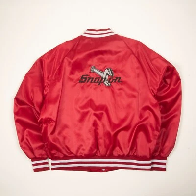 Vintage Snap On Satin Bomber Jacket Embroidered Snap-On Jacket 1965 - Image 1 of 4