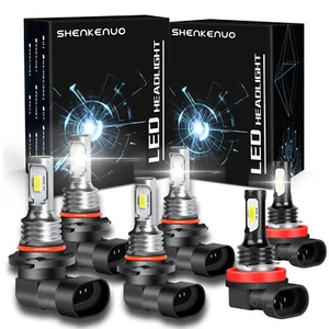 For Ford Explorer 2011-2015 LED Headlight High Low Beam Fog Light Bulbs Kit 6pcs - Picture 1 of 17