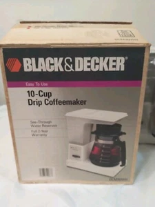 Black & Decker 10 Cup Drip Coffee Maker Vintage NEW DCM90 USA 1991 White - Picture 1 of 13