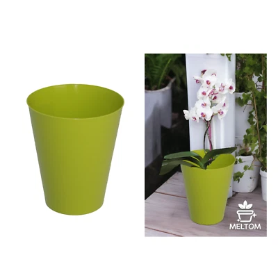 Orchideentopf Rund Übertopf Pflanzentopf Blumentopf Orchidee 5 Farben - Bild 1 von 3