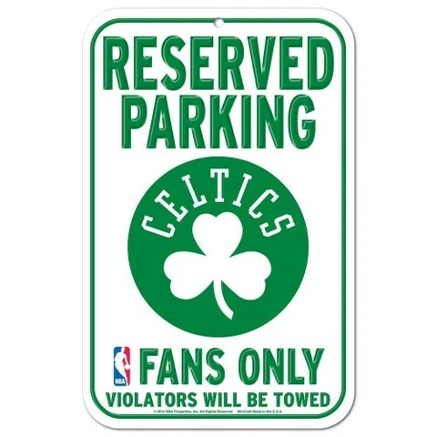 BOSTON CELTICS FANS ONLY 11"X17" PLASTIC SIGN DURABLE POSTER NBA LICENSED Cover