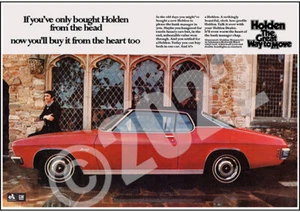 HOLDEN HQ LS MONARO CIRCA 1972 Remastered Colour Advert By Unique Autoart A3, A2 - Picture 1 of 3