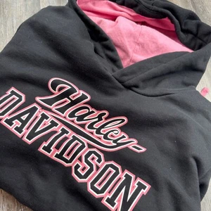 Harley Davidson Women's 2Xl Black Hoodie Tie Sides - Picture 1 of 5