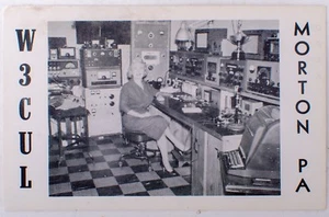 W3CUL Morton, Pennsylvania QSL Karte Postkarte - Bild 1 von 2