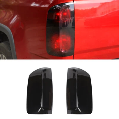 2PCS Smoke Black Rear Tail Light Lamp Cover Trim ABS For Chevy Colorado 2014-22 - Image 1 of 4