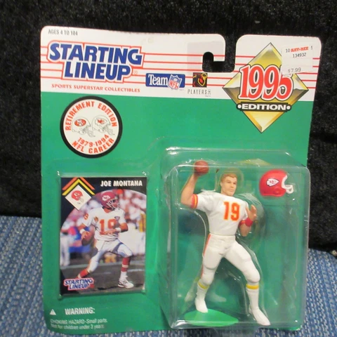 Starting Lineup Joe Montana SLU Kansas City Chiefs Retirement Edition 1995 NIB Cover