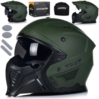 Motorradhelm Jethelm | LS2 OF606 DRIFTER MILI | Helm Roller Trial Motorrad 22.06 - Bild 1 von 4