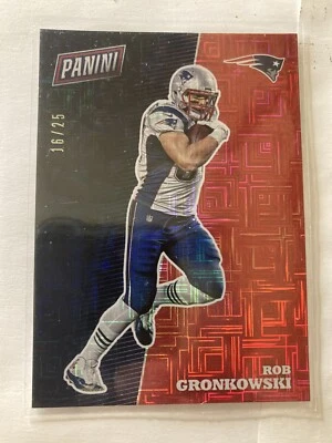 Panini National Convention Escher Squares Rob Gronkowski /25 Patriots #FB2 2017 - Image 1 of 4