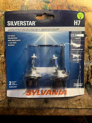 2 галогенные лампы Sylvania Silverstar H7 12,8 В 55 Вт НОВЫЕ в открытой коробке - Изображение 1 из 2