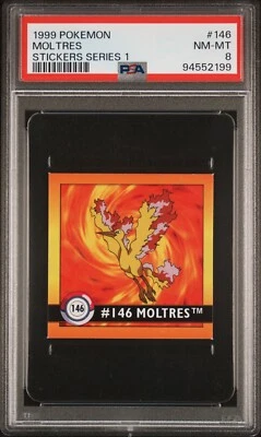 MOLTRES #146 Pokemon Artbox Stickers Series 1 - PSA 8 - Image 1 of 2