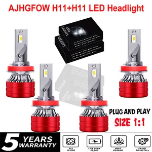 Set of 4 8000K White LED Headlight Hi Lo Beam Bulb For Chevy Malibu Impala - Picture 1 of 23