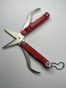 SOG Supreme Snippet Multi-Tool Red Compact Scissors Pocket Clip - Picture 1 of 9