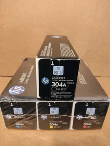 HP 304A Genuine HP 4 Color Toner Cartridge Set CC530A CC531A CC532A CC533A - Photo 1/2