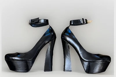 Bebe Mujer Negro Ultra Alto Tacones Talla 8 Estilo VANESSA #180749-NEGRO-8 - NUEVO Foto 1 de 4