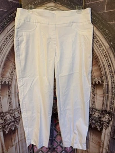 Ruby Rd. Weiße Stretch-Hose zum Überziehen - Damengröße 18 neu mit Etikett.     C131 - Bild 1 von 8