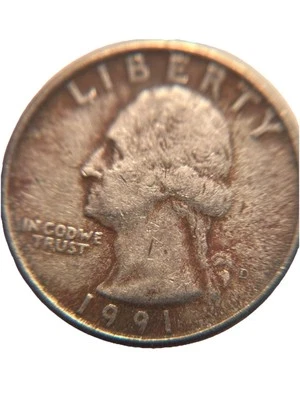 1991 D Washington Quarter Anneal Error Black Beauty - Image 1 of 4