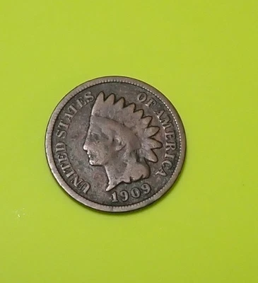 1909  Indian Head Cent -  Circulated - #1395 - Image 1 of 3