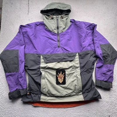 Vintage 90s Twist Colorblock Anorak Zip Snowboard Windbreaker Jacket Mens Large - Image 1 of 4