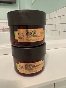 2 Jars The Body Shop SPA OF THE WORLD Ethiopian Green Coffee Cream FIRMING 24Oz - Picture 1 of 4