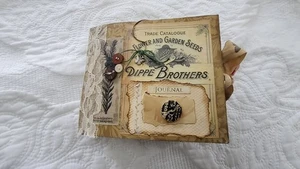 Botanical Paper Bag Handmade Journal - Picture 1 of 9