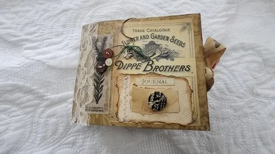 Botanical Paper Bag Handmade Journal - Image 1 of 4