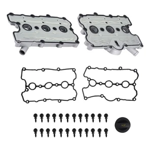 2pcs LH & RH Engine Valve Covers w/ Gasket for Audi A4 A5 A6 Quattro VW Touareg - Picture 1 of 20