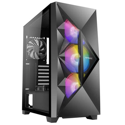 ANTEC DF800 FLUX Case, Gaming, Black, Mid Tower, 2 x USB 3.0, Tempered Glass Sid - Image 1 of 4