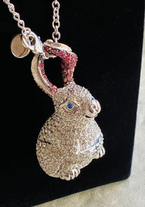 Vintage BOUDOIR Halskette HASE HASE stark mit Schmucksteinen besetzt AUSSERGEWÖHNLICH signiert Neu mit Etikett - Bild 1 von 17