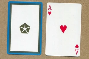 CHRYSLER CANADA LTD. Auto Maker 1985/86 ACE OF HEARTS, Swap Playing CARD - Picture 1 of 3