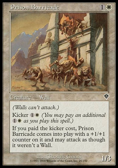 Prison Barricade - Invasion #25/350 MTG Magic The Gathering - Image 1 of 1