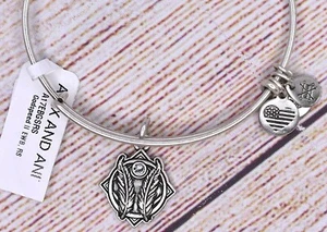 NEW NWT Alex and Ani Godspeed II Silver Bracelet - Picture 1 of 2