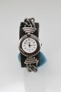 Armitron NOW Watch Women Antiqued Silver Gold Stainless St Batt WR White Quartz - Picture 1 of 6